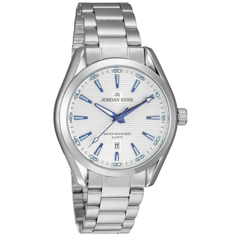  Мужские наручные часы Jordan Kerr L1066 IPS Silver Blue