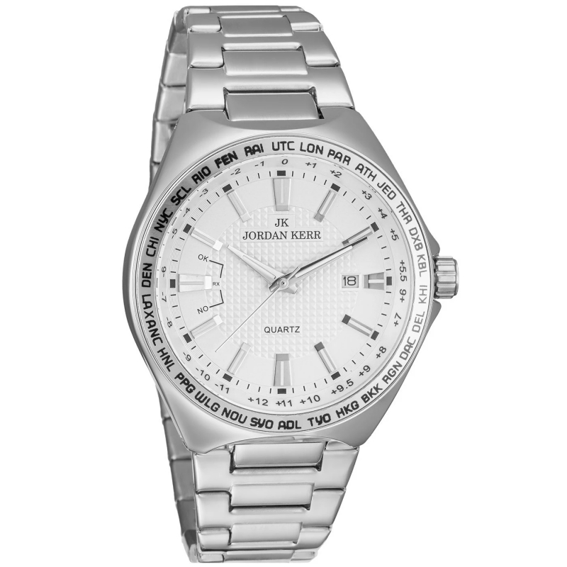  Мужские наручные часы Jordan Kerr L1067 IPS Silver